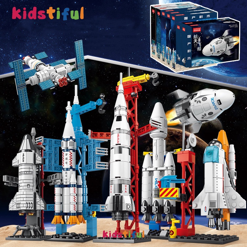 Space Rocket 3D Model Building Blocks Toys Christmas Gifts for Kids ...