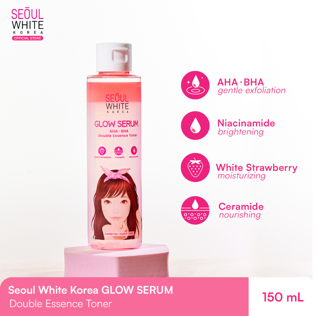 Seoul White Korea GLOW SERUM Double Essence Toner 150ml | Shopee ...