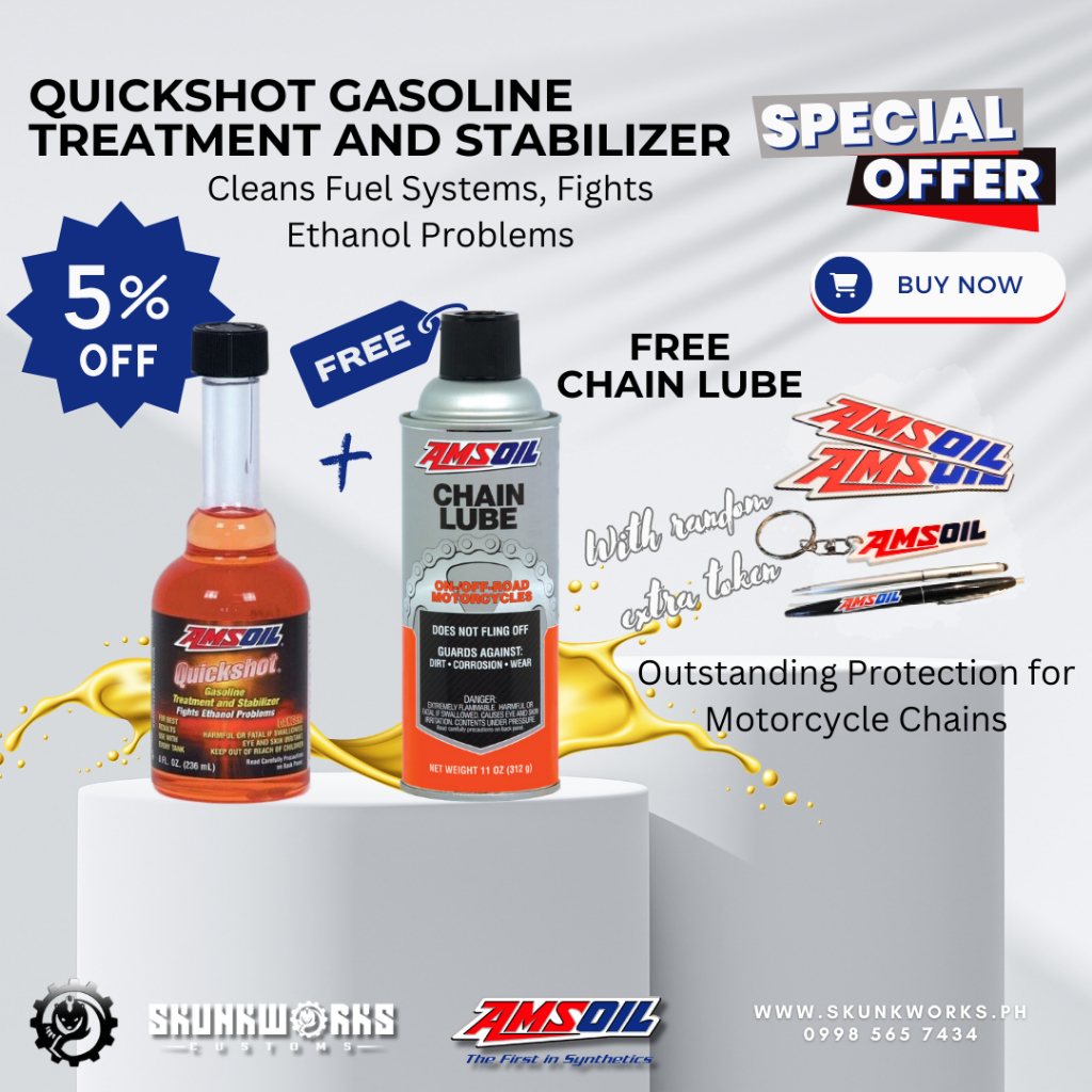 AMSOIL QUICKSHOT WITH FREE AMSOIL CHAIN LUBE FOR MOTORCYCLES Shopee