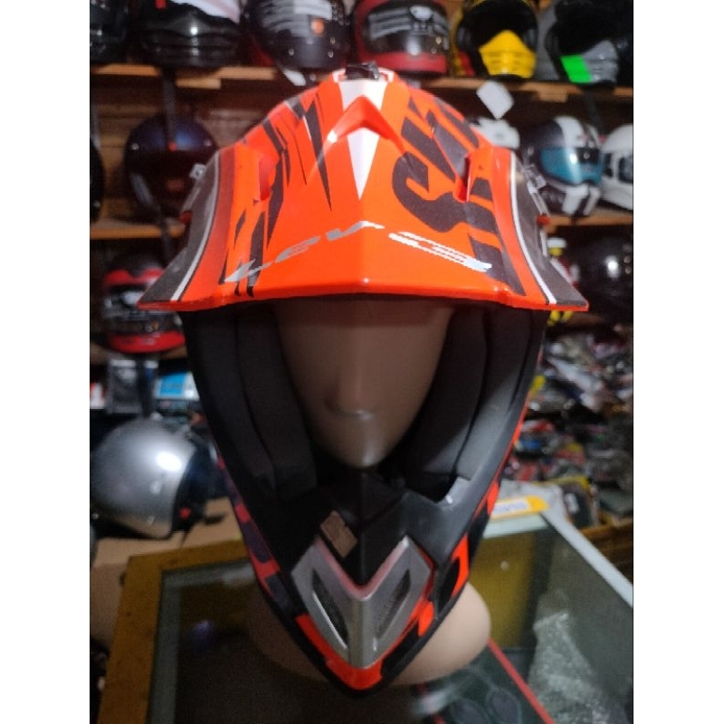 Lev3 Helmet Moto Cross Full face Shade Orange | Shopee Philippines