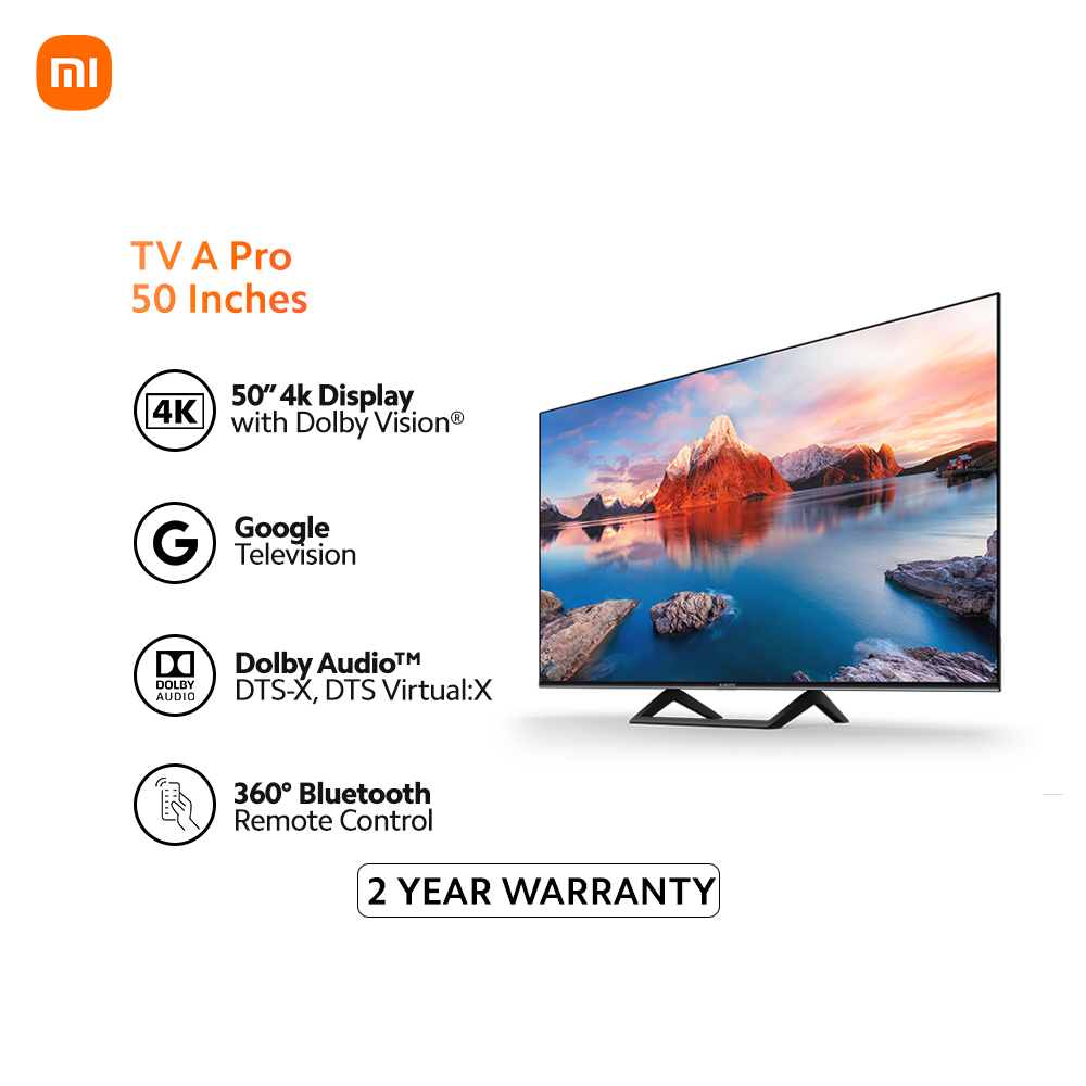 Xiaomi TV A Pro 50 inch 4K Ultra HD Dolby Audio Premium Metallic