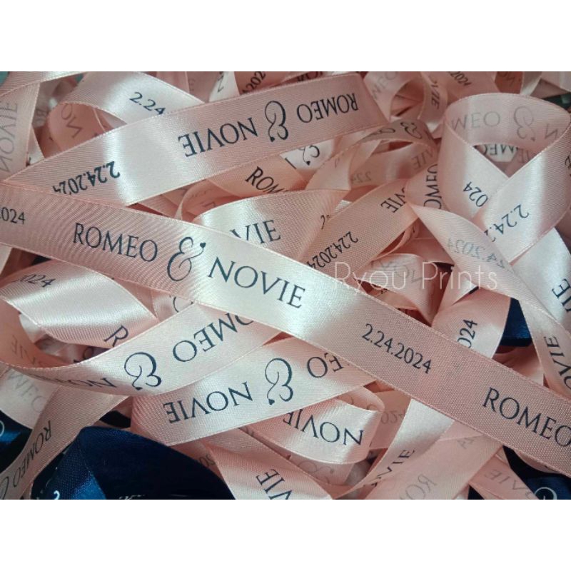 Customized Wedding Ribbon Satin Ribbons for Souvenirs and Giveaways ...