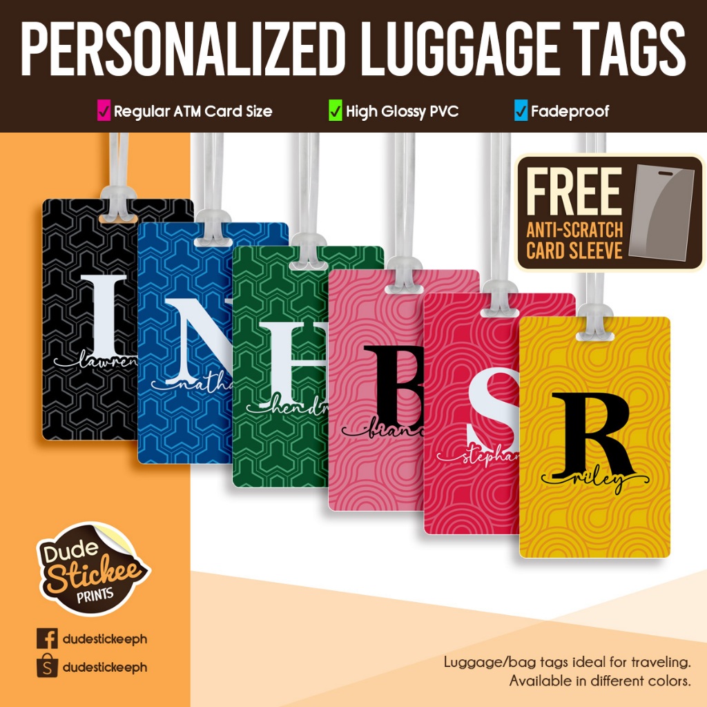 Personalized Luggage Tags Bag Tags Random Pattern Minimalist Designs Shopee Philippines