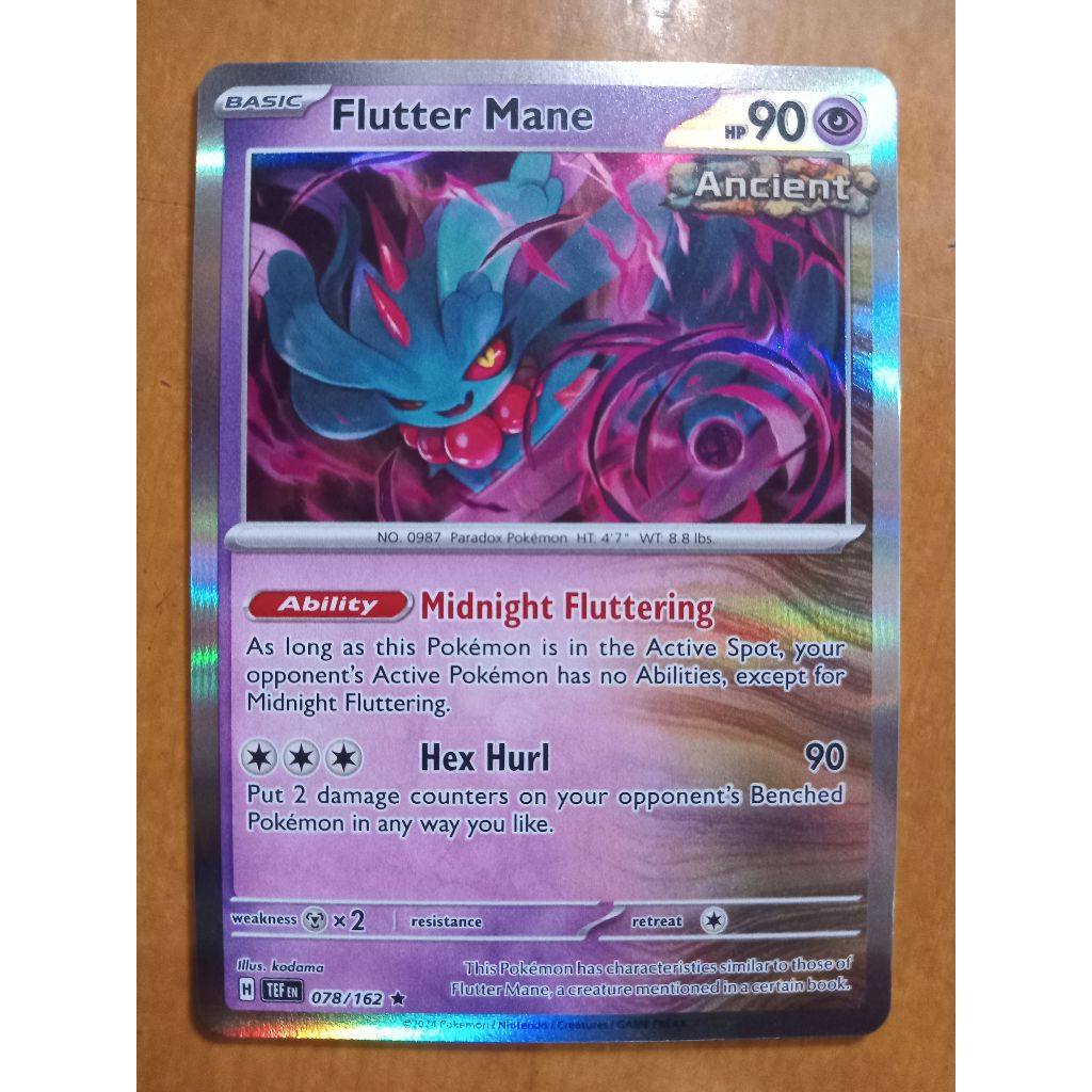 Flutter Mane - 078/162 - Holo Rare Pokemon TCG Standard ENG Temporal ...