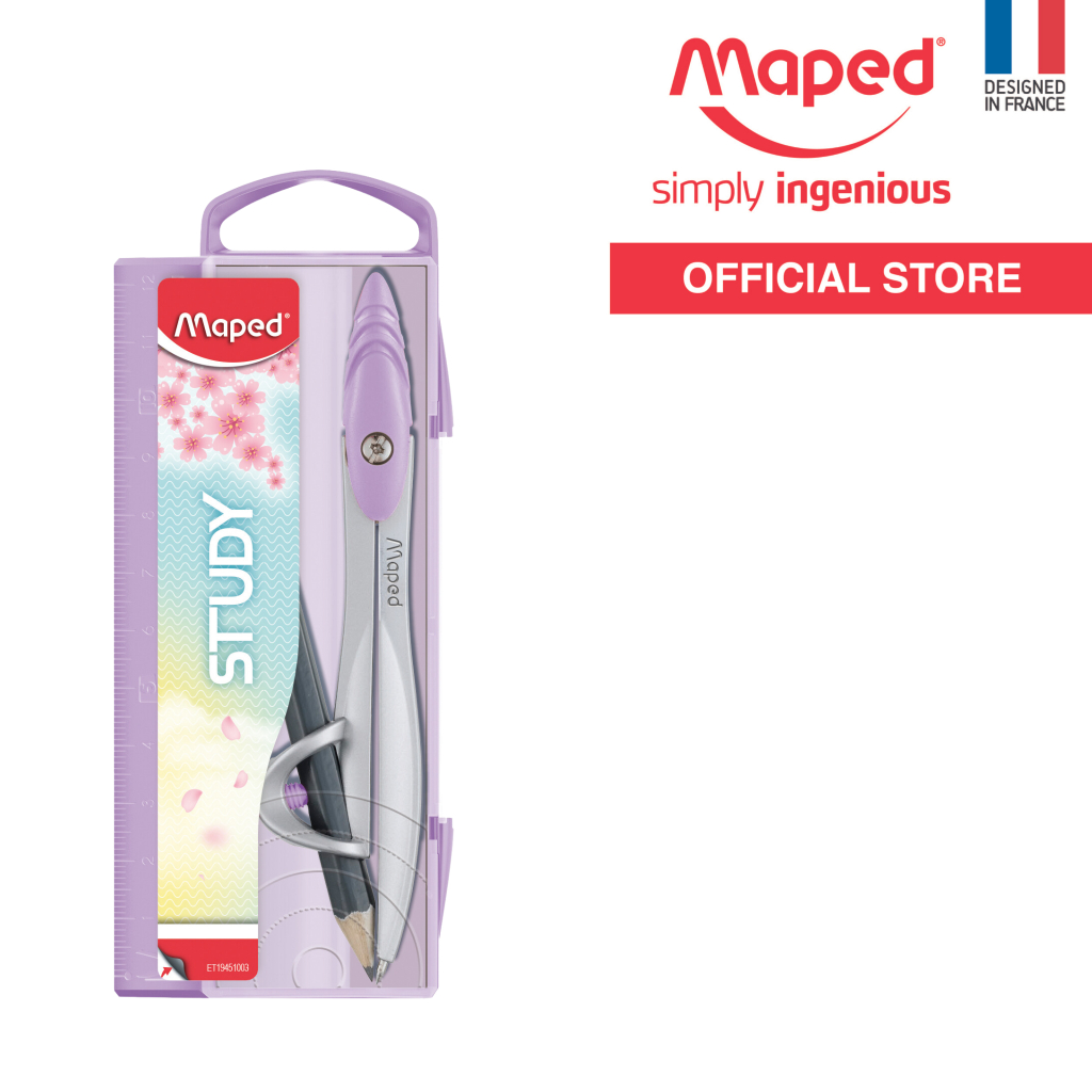 MAPED Study Pastel Universal Compass with Pencil | School Compass Set ...