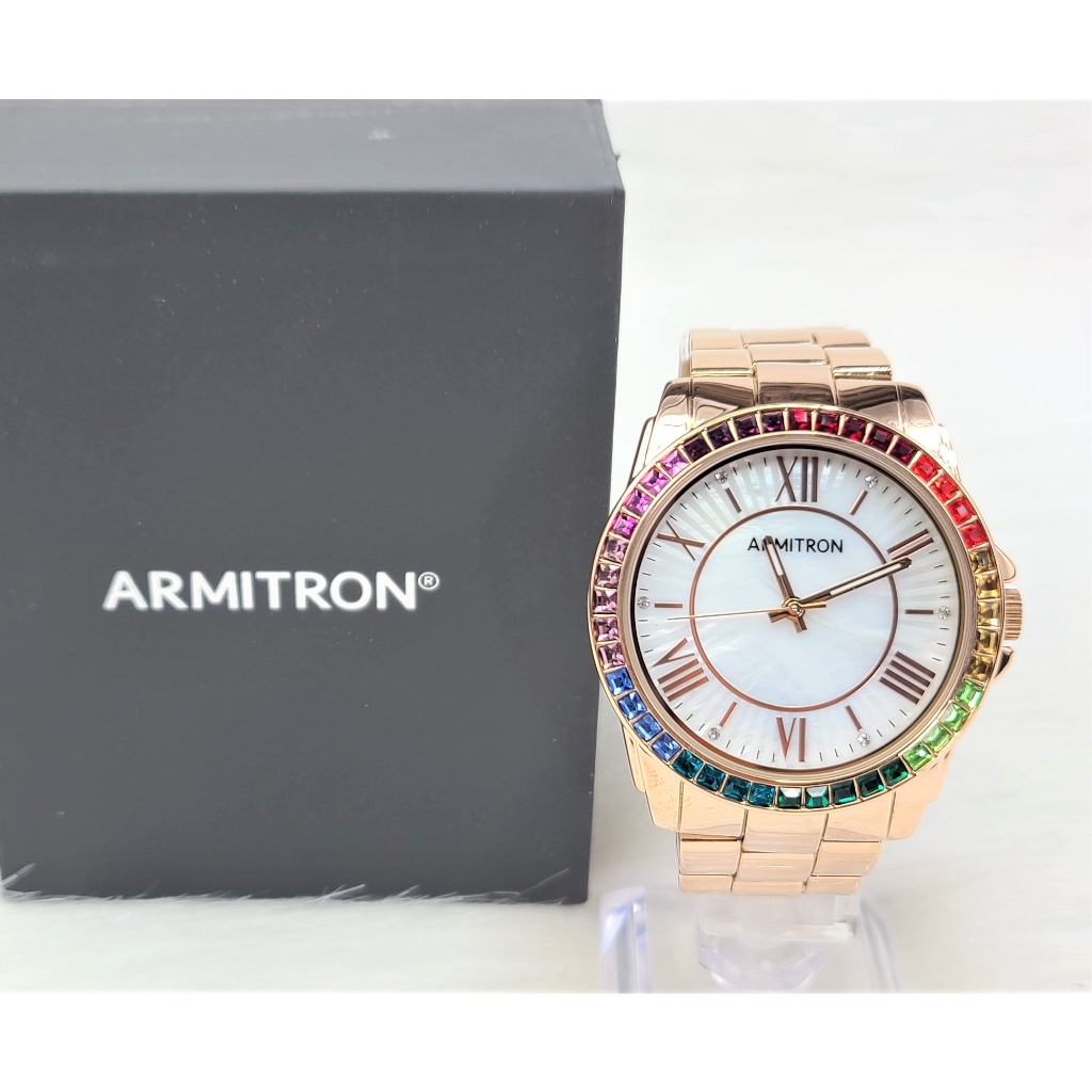 Montre Femme Armitron Or Rose - Mouvement Quartz, Bracelet Or Rose - Neuve Avec étiquettes