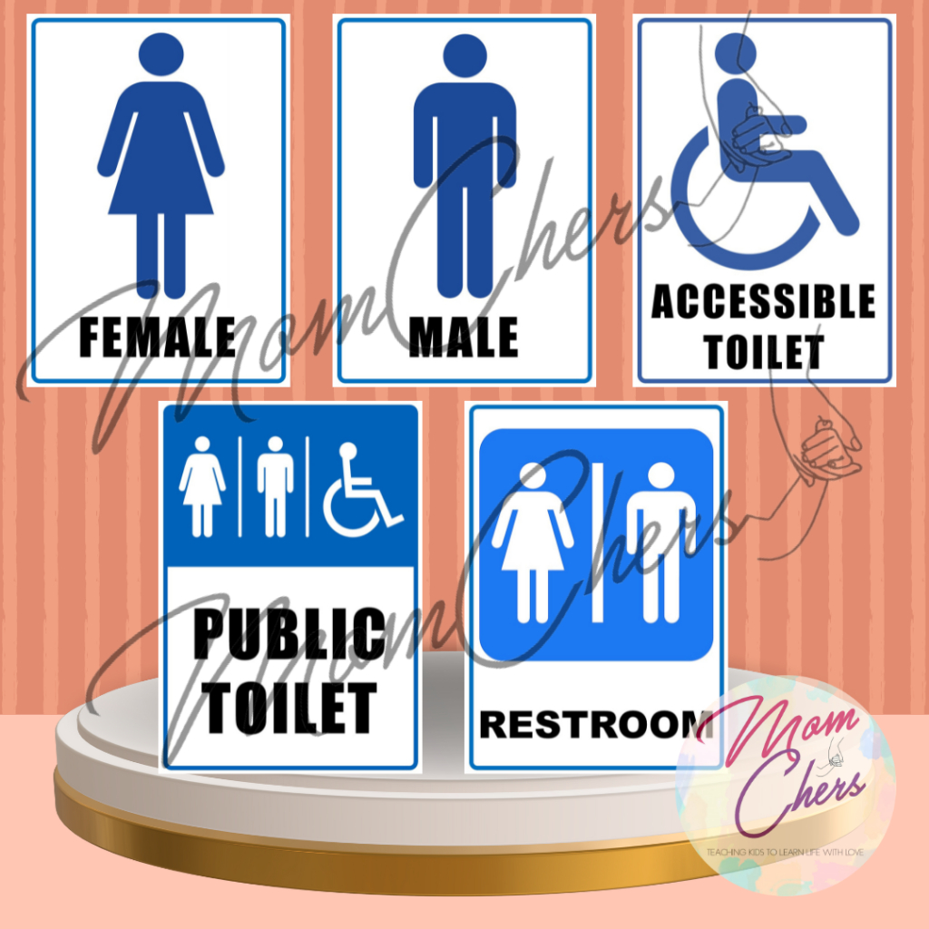 LAMINATED SIGNAGE FOR CR RESTROOM PUBLIC TOILET 250mic Shopee Philippines