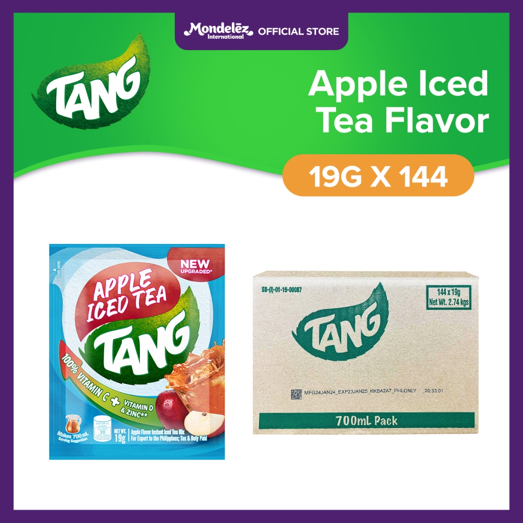 Tang Instant Drink Mix - Iced Tea Apple Flavor 19g with Vitamins and ...