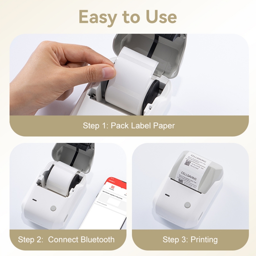 B1 Label Bluetooth Thermal Printer Sticker Portable Mini Handheld ...