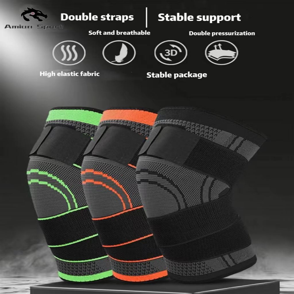 1PCS Sports Men Pressurized Elastic Knee Pads Support Fitness Gear ...