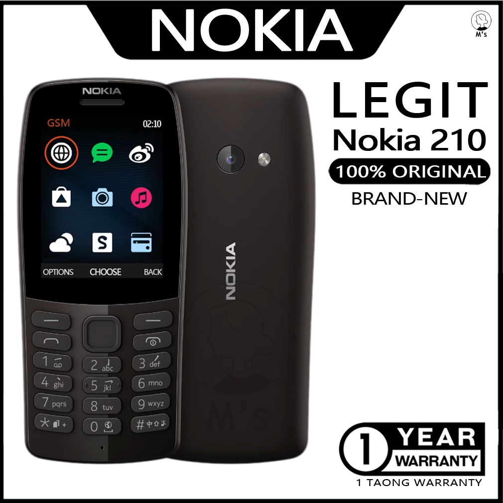 Nokia 210 Legit Original Phone Keypad Feature Phone Dual Sim game FM radio  support Video Nokia N210