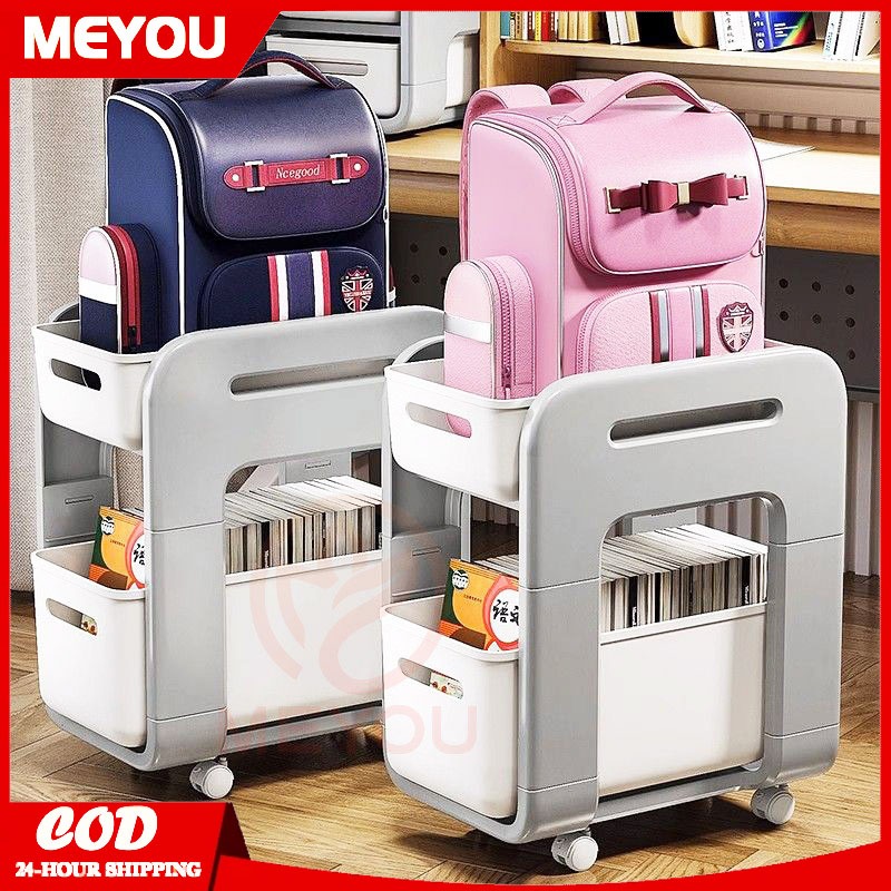 MEYOU Desktop storage Bookshelf School bag rack Office storage Desk ...