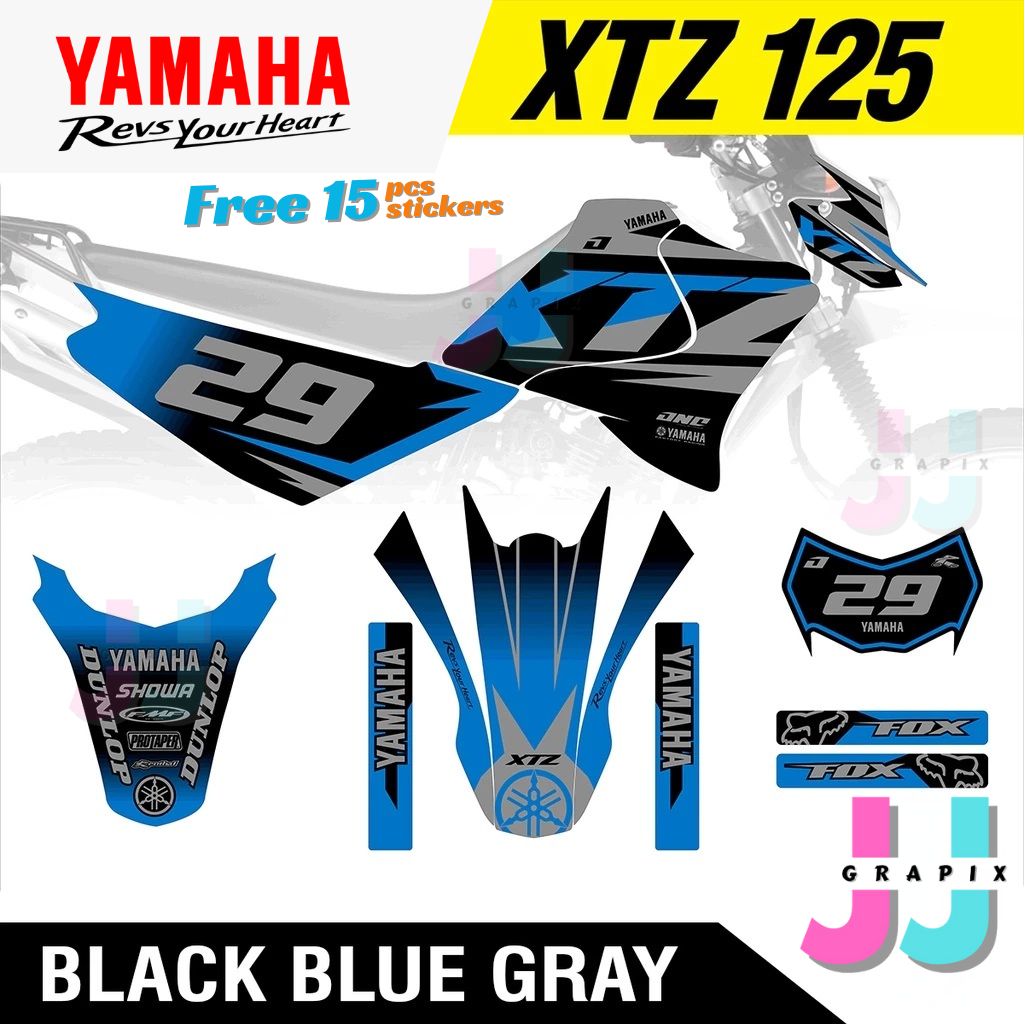 Yamaha XTZ 125 Full Decals Sticker 2022 Design (Free Random Logo