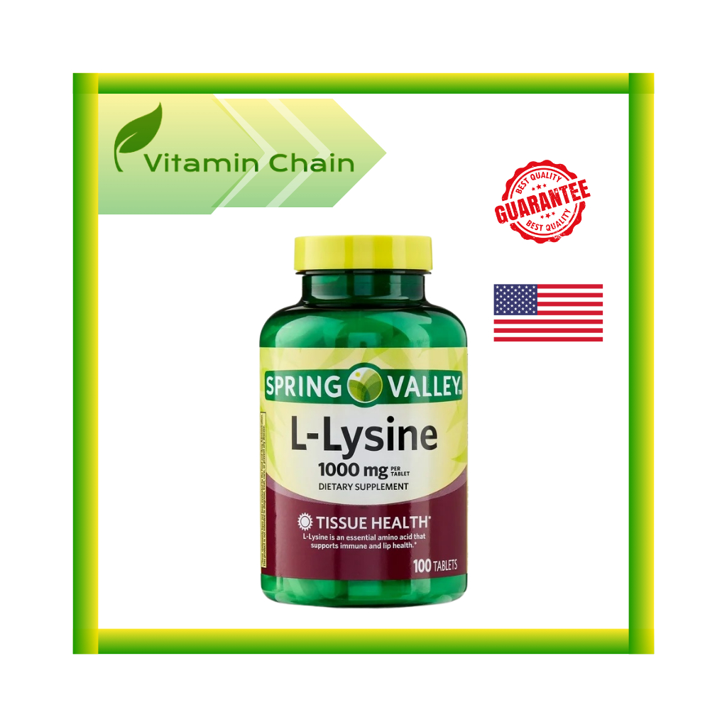 Spring Valley L-Lysine 1000mg 100 Tablets (& Other Brands) Exp Date 6 ...