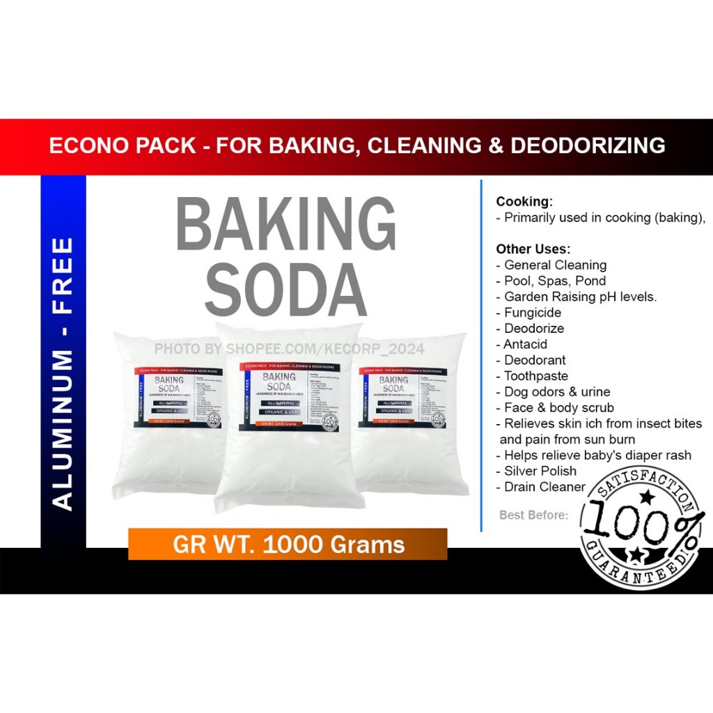 Food Grade Baking Soda Sodium Bicarbonate Powder (ECO Pack 1kg ...