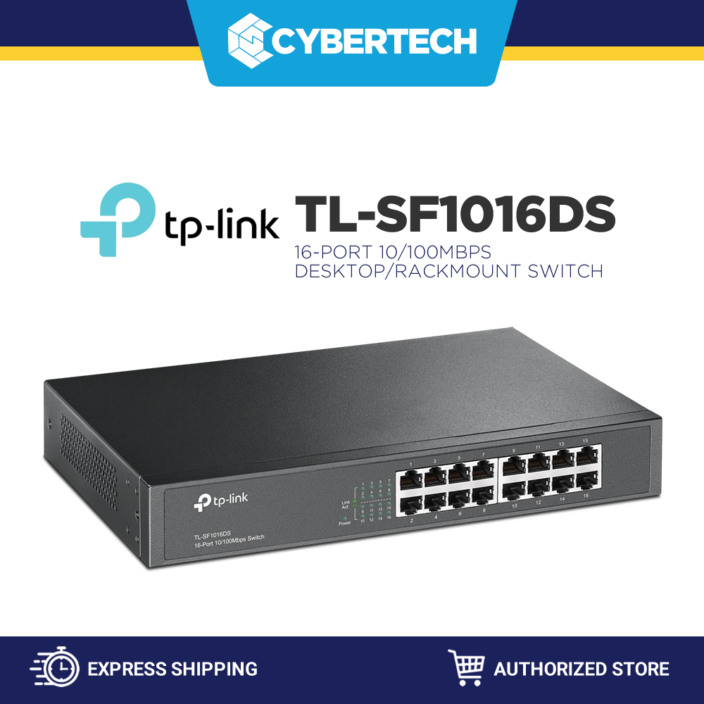 TLSF1016DS 16 PORT ETHERNET SWITCH / HUB RACK MOUNT 10/100M TP-LINK TP-LINK TL-SF1016DS main image 0