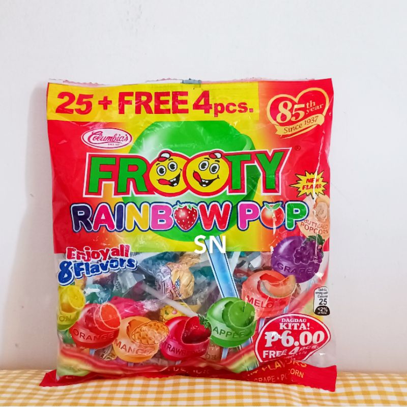 SN Frooty Pop Lollipop Chocolate Rainbow Pop Candy | Shopee Philippines