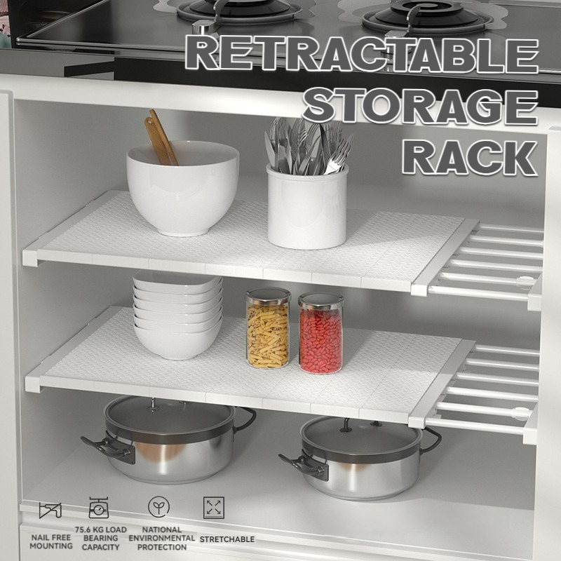 Scalable Closet Storage Rack Kitchen Shelves Space Saving Organizer ...