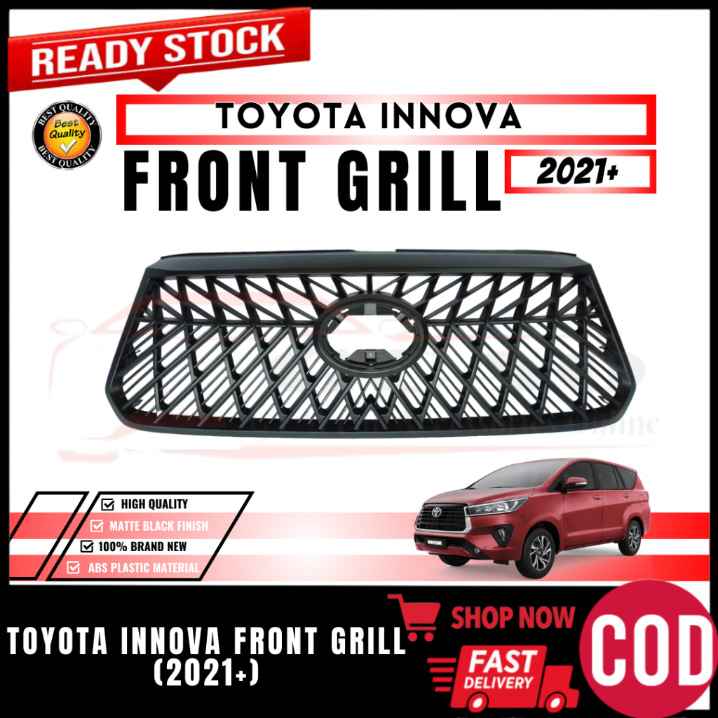GCAO 2021 2022 2023 Toyota Innova Car Front Bumper Hood Grille Cover ...