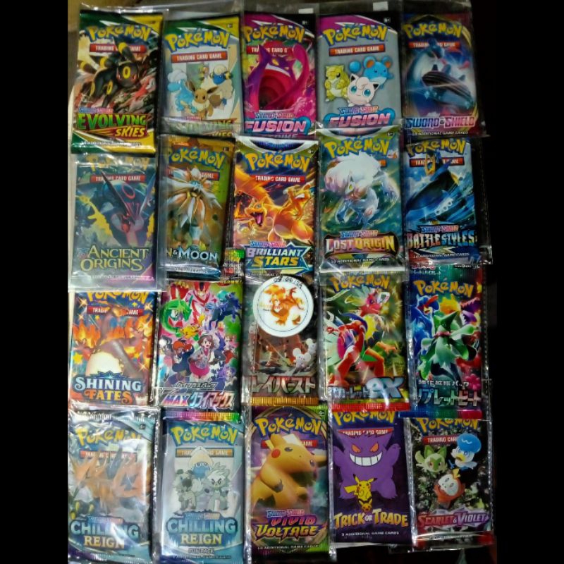 Pokemon Booster Packs- English, Japanese, Korean, Chinese, Indonesia ...