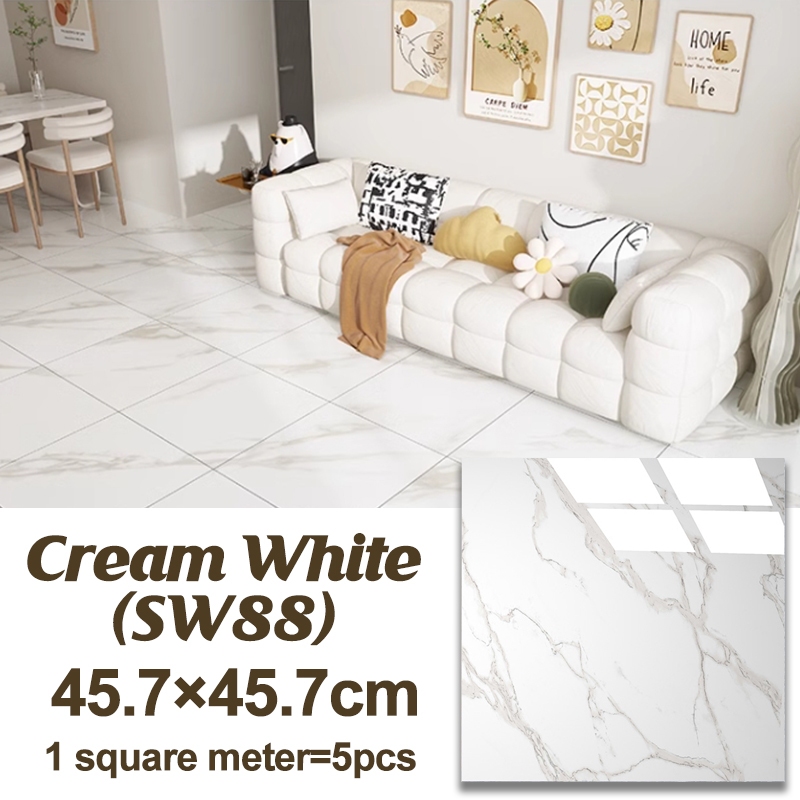 Marble Vinyl tiles 30x30cm PVC Floor Sticker waterproof Self