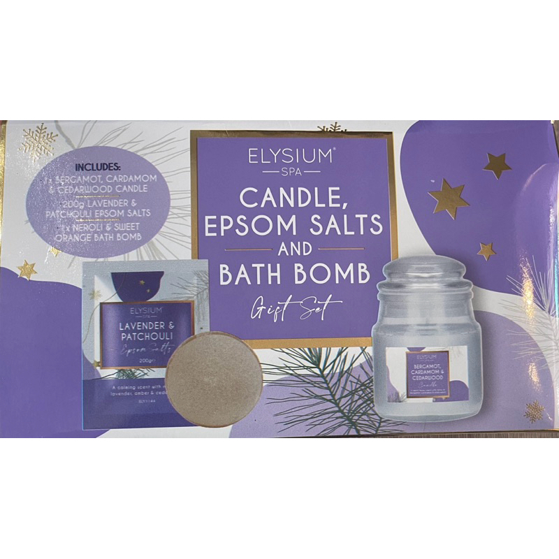 Elysium Spa Gift Set (Candle, Epsom Salts & Bath Bomb) | Shopee Philippines