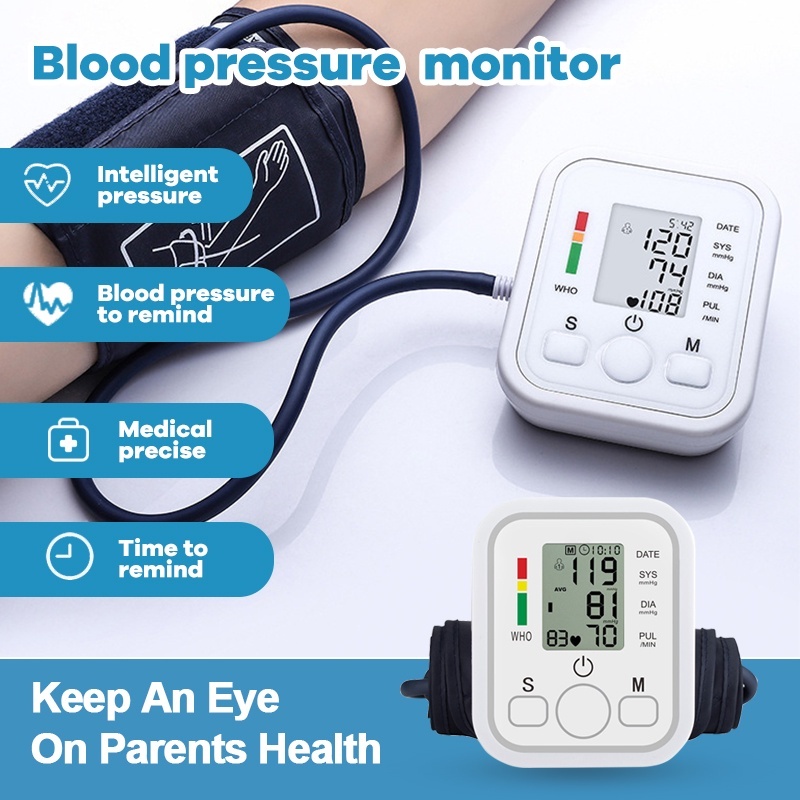 Digital Upper Arm Blood Pressure Monitor Heartbeat electronic PD with ...