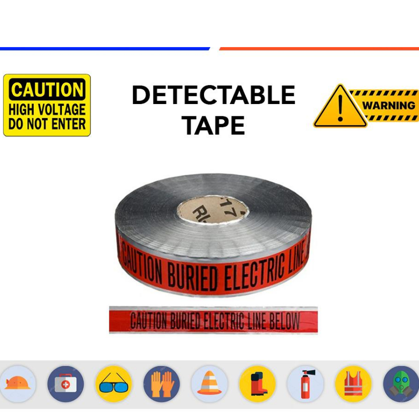 Detectable Warning Tape Electric Line Red color | Shopee Philippines