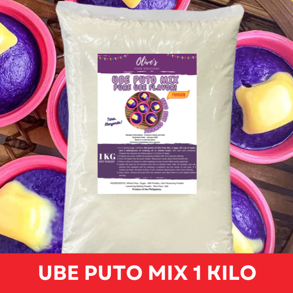 Ube Puto Mix (Soft and Fluffy Steamed Ube Rice Cakes) 1 Kilo | Shopee ...