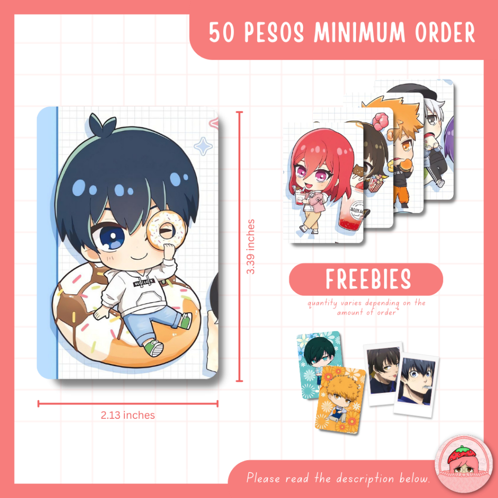 [8 PCS SET] BLUE LOCK CHIBI FOODIE ANIME PC PHOTOCARD UNOFFICIAL ...
