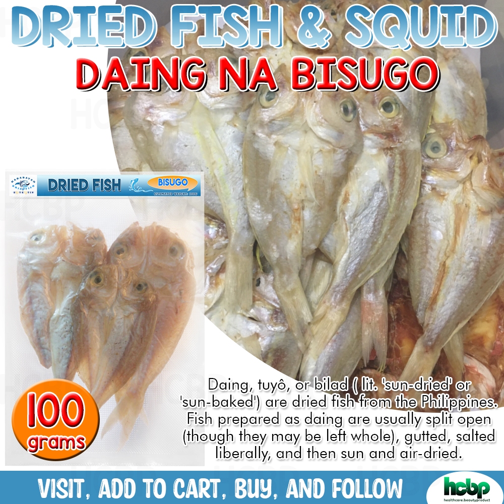 Dried Fish BISUGO Daing na Bisugo ( 100g/200g ) Sun Dried Fish Quality ...