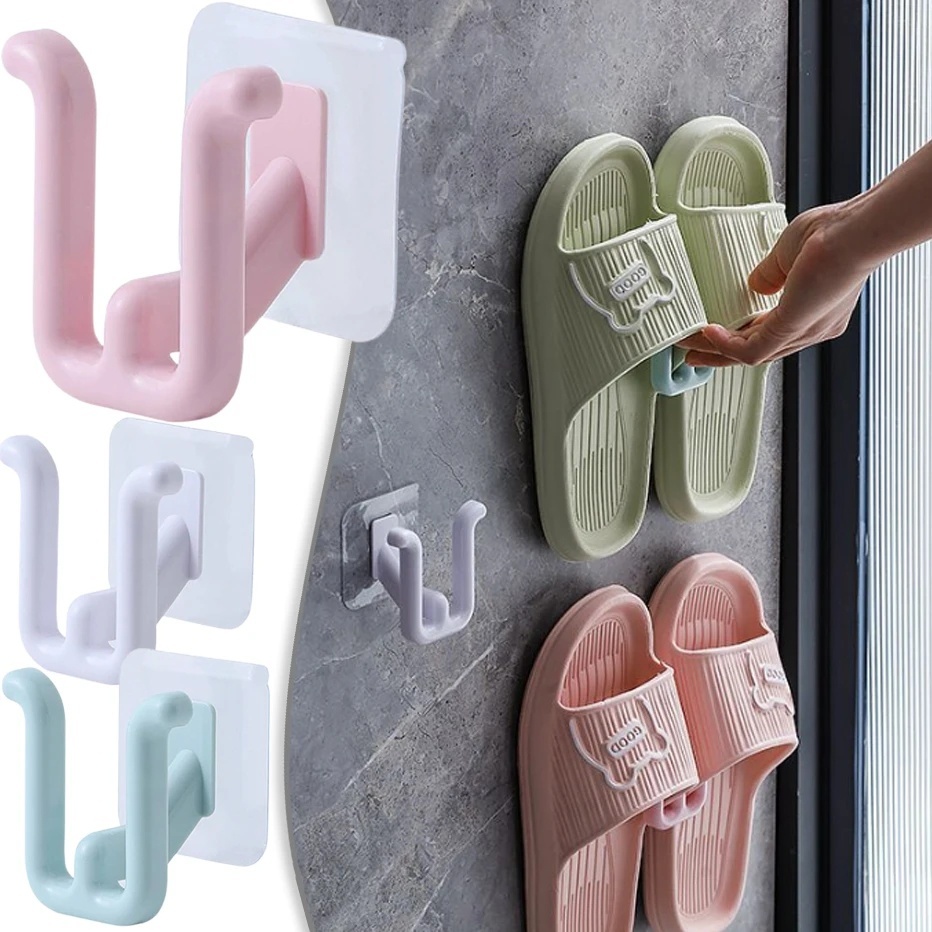 Bathroom Wall-mounted Slipper Rack Holder/Multipurpose Slippers Shoes ...
