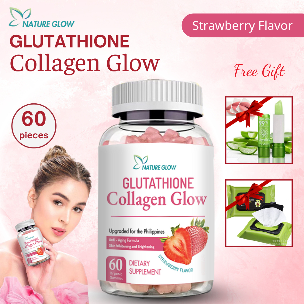 NATURE GLOW Glutathione Glow Collagen Gummies Anti-Aging Whitening Skin ...