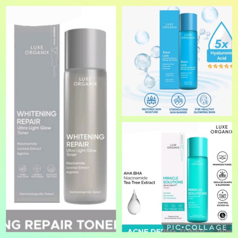 LUXE ORGANIX Whitening Repair Ultra light Glow Toner 150ml | Shopee ...