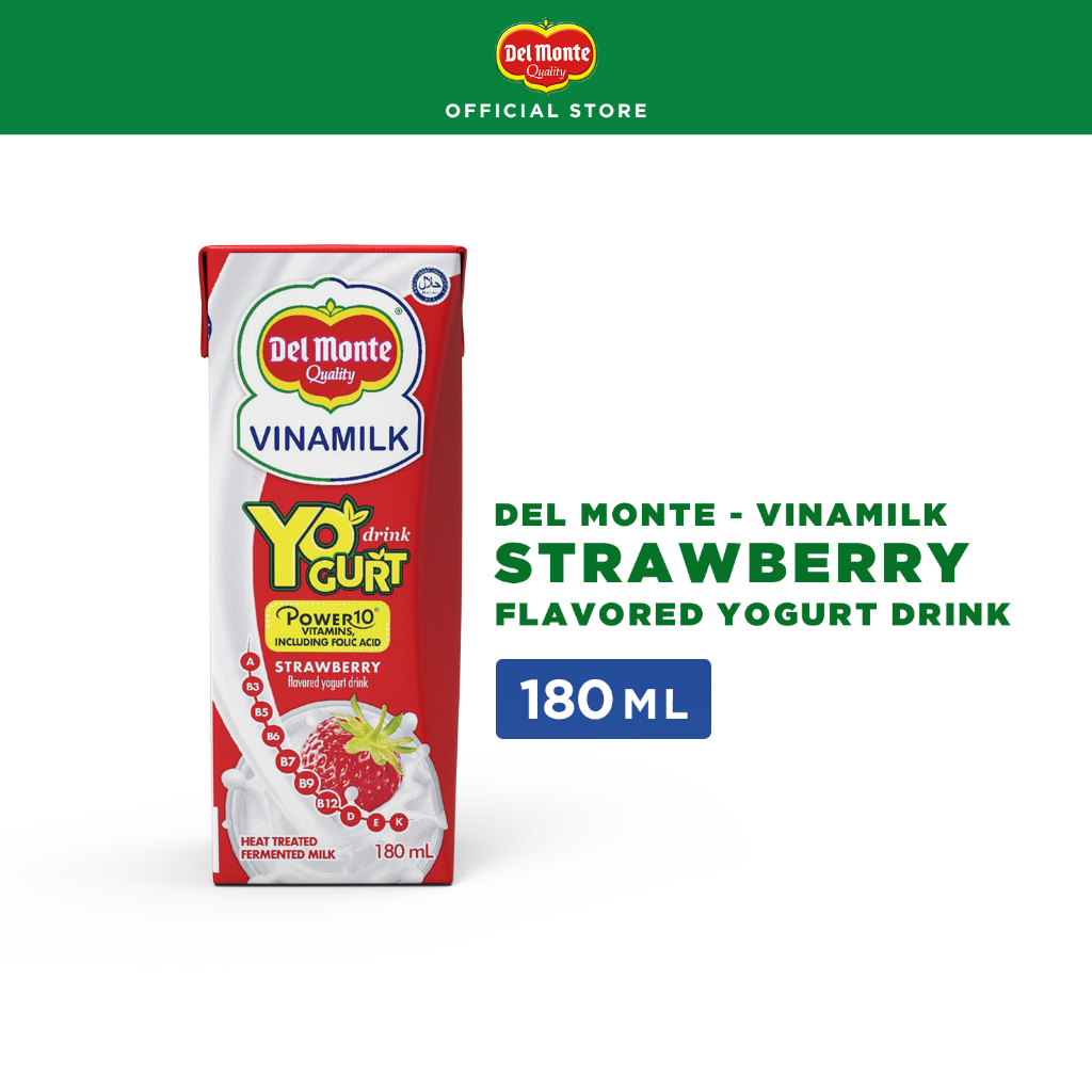 DEL MONTE YOGURT DRINK® VINAMILK Strawberry Drinkable Yogurt with Power