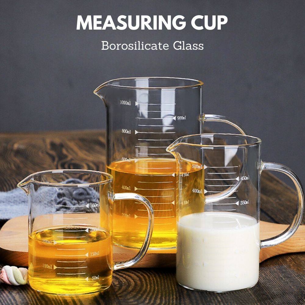 LOCAUPIN Stovetop Safe Borosilicate Glass Liquid Measuring Cup with ...