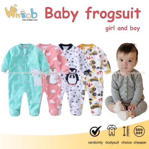 Hntob Baby Bodysuit Frogsuit Sleep Play Bodysuits Newborn Infant Anti