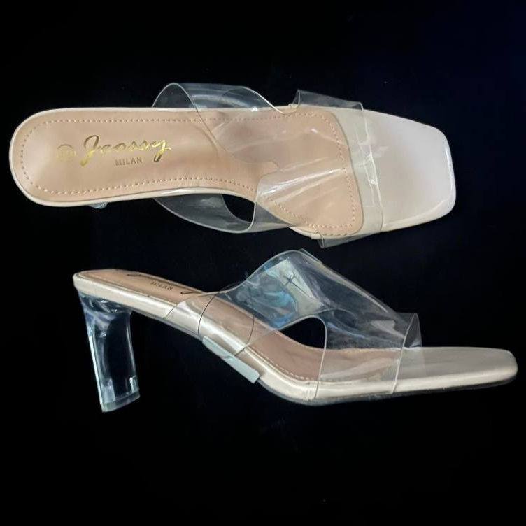 transparent high heel sandals us size 3inches Shopee Philippines