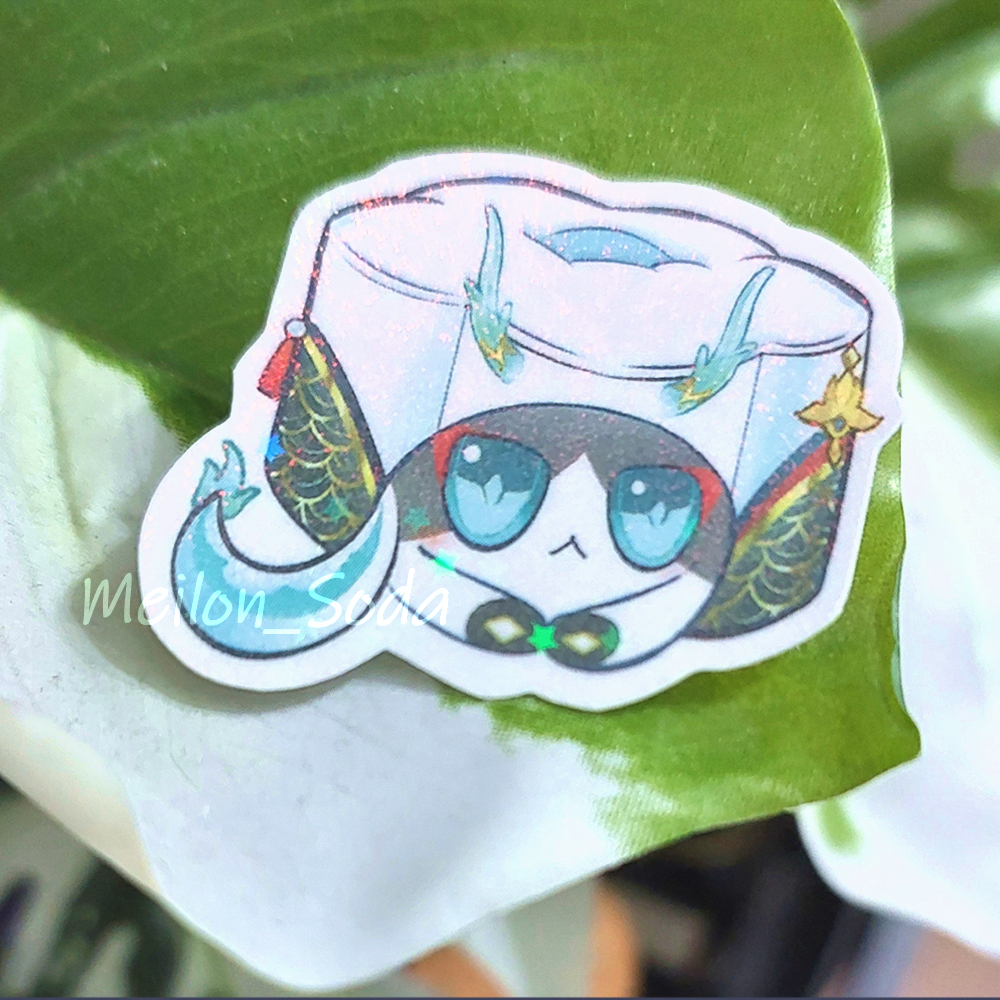Honkai Star Rail Ruan Mei Creation Neko Mooncake Dessert Vinyl Stickers ...