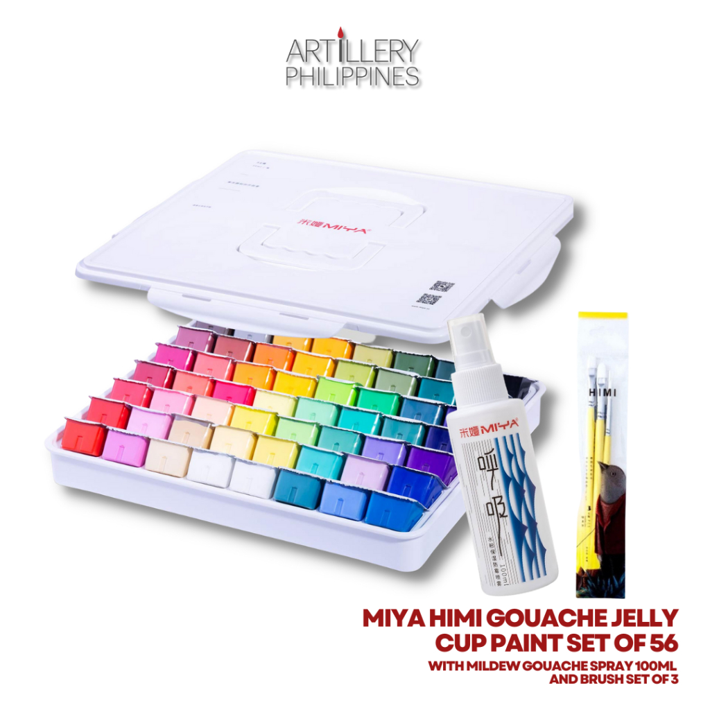 MIYA Himi Gouache Jelly Cup Paint Set Of 56 With Brushes + Mildew Spray Shopee Philippines