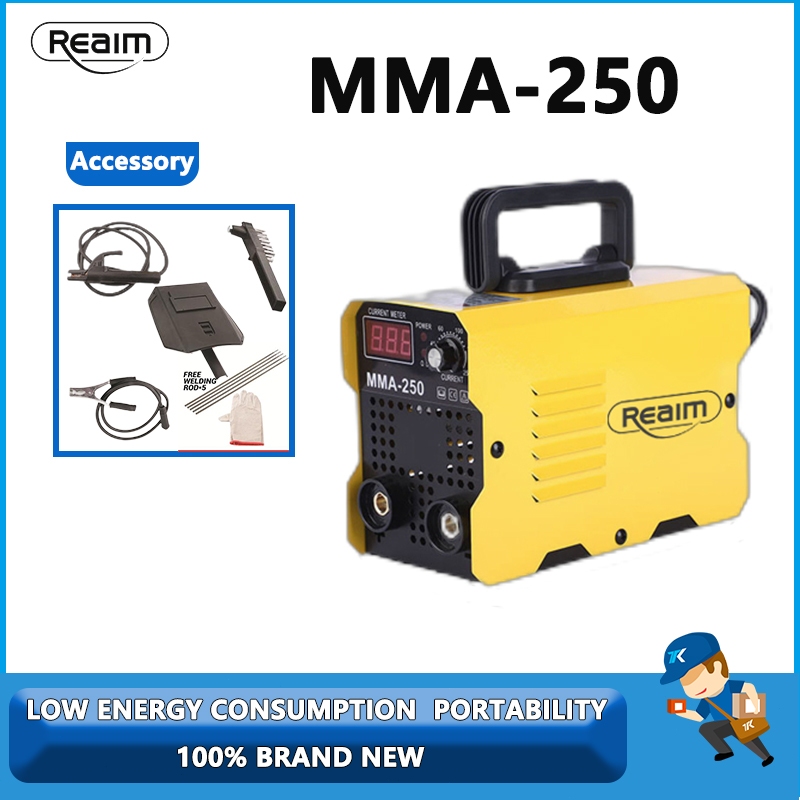 REAIM Welding Machine Japan Gasless MIG/MMA 2in1 Portable Welding Inverter Flux Cored Welder