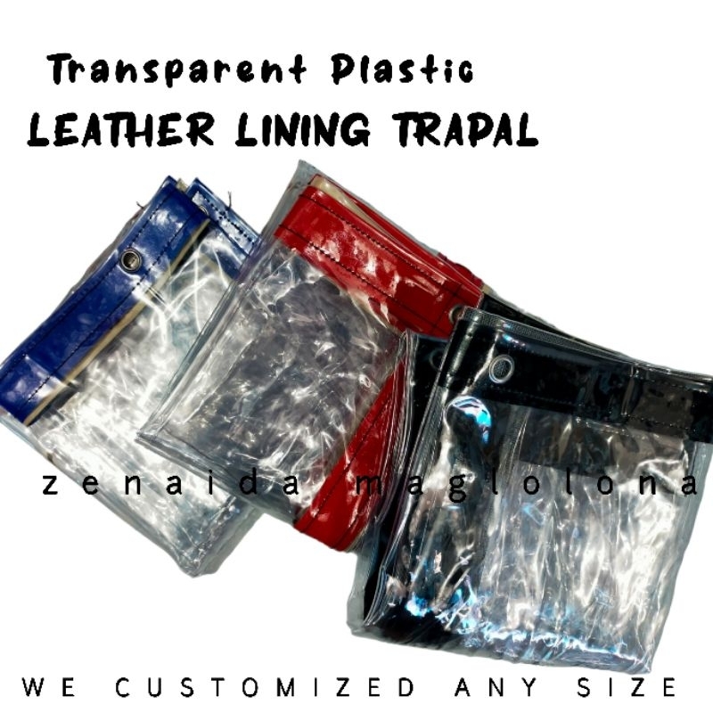 LEATHER LINING TRANSPARENT PLASTIC TRAPAL GAUGE 16 | Shopee Philippines
