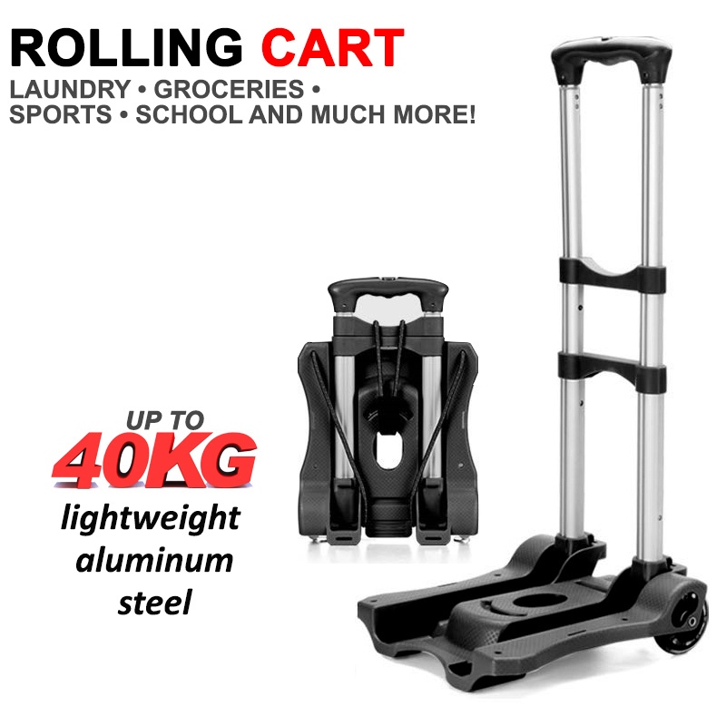 Folding Portable Trolley Shopping Cart Compact Lightweight Premium ...