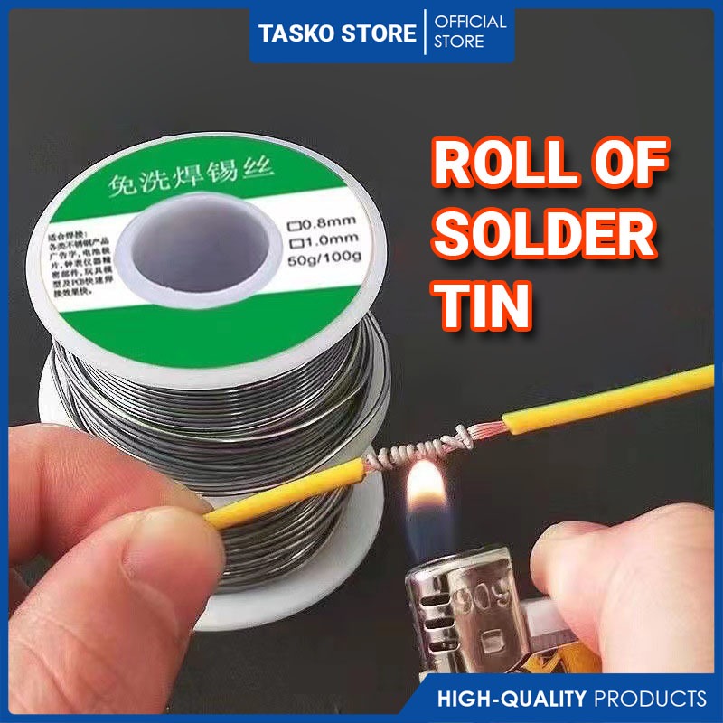 Solder rolls can be soldered with a soldering iron or using a lighter ...