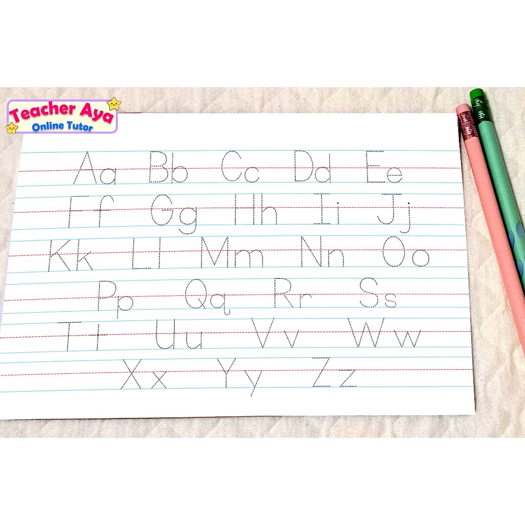 Tracing pad name personalized cursive and non cursive letters