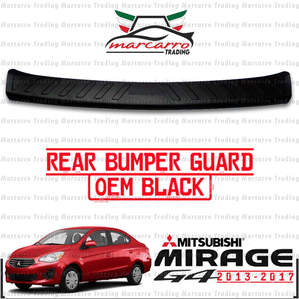 Mitsubishi Mirage G4 2013-2017 Rear Bumper Guard (OEM BLACK EMBOSSED ...