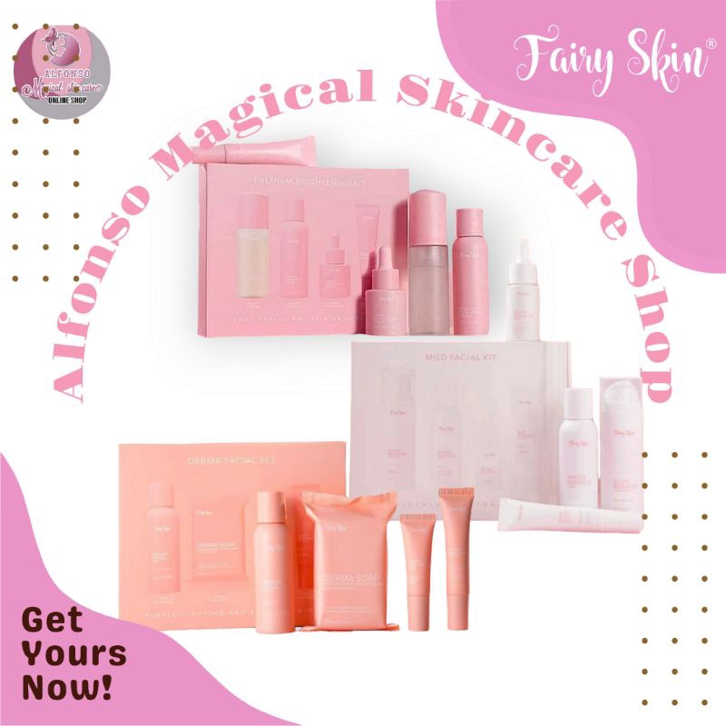 Fairy Skin Derma Facial Set Premium Brightening Kit Mild Kit Premium Sunscreen Shopee