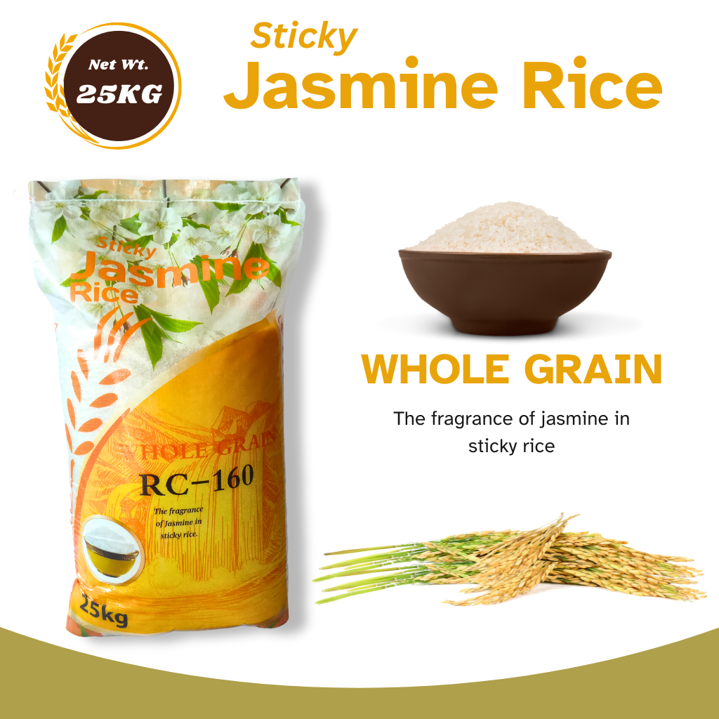 KZLA Sticky Jasmine Rice Whole Grain 25kg | Shopee Philippines