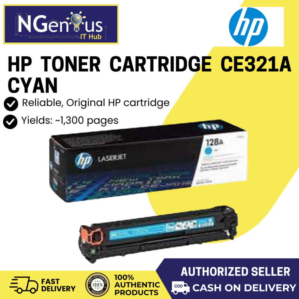HP toner cartridge CE321A cyan | Shopee Philippines