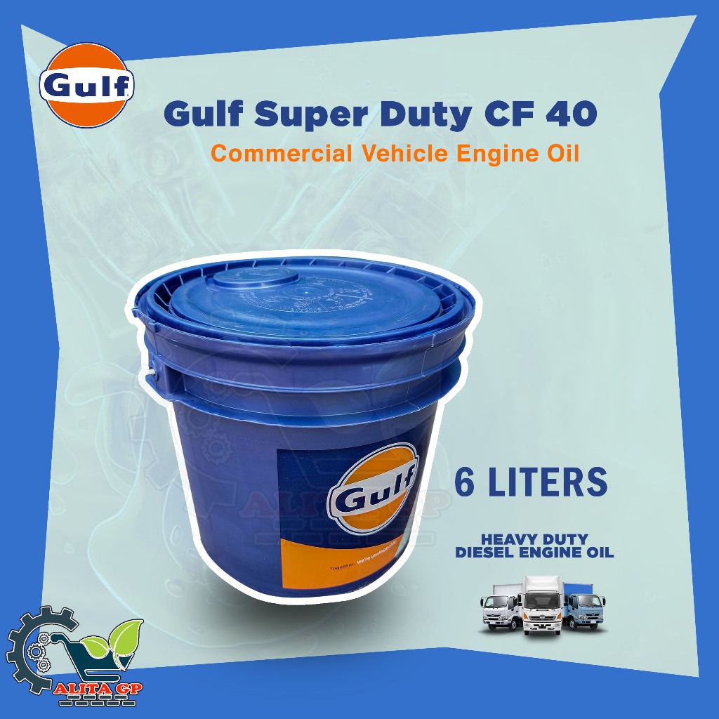 Gulf Super Duty CF 40 Diesel Engine Oil 6 Liters Mini Pail | Shopee ...